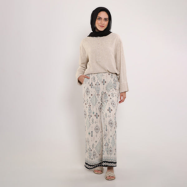 Pure Linen Wide Leg Pants