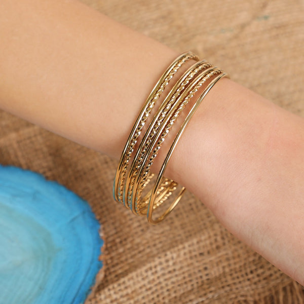 7 pcs/set Minimalist Twist Bangle