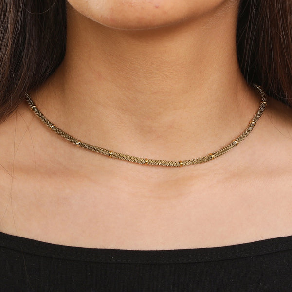 Mesh Gold Plated Necklace