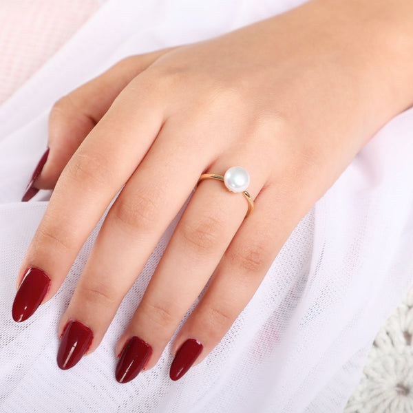 Gold plated pearl Ring