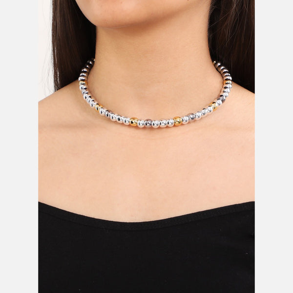 Pearls silver chocker