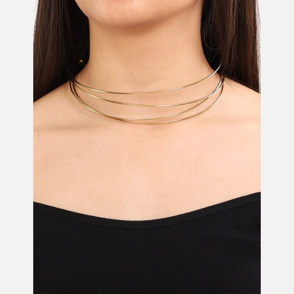 layered cuff choker