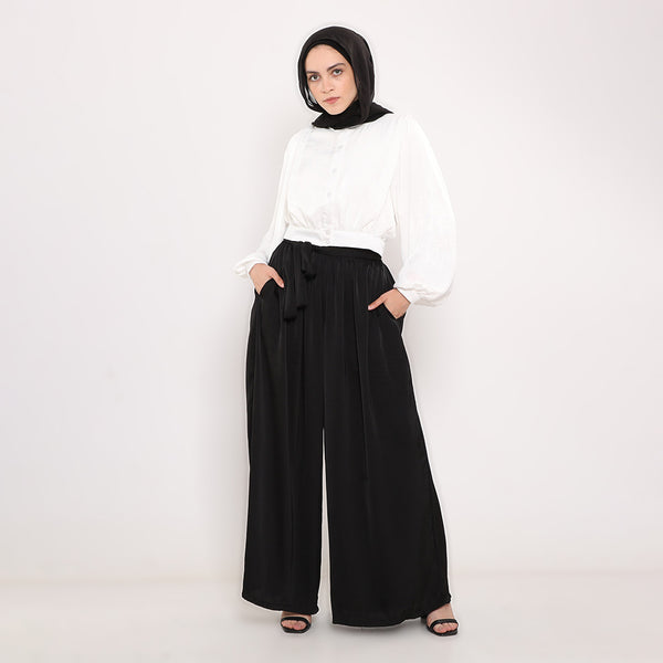 Flowing Wide Leg Trousers