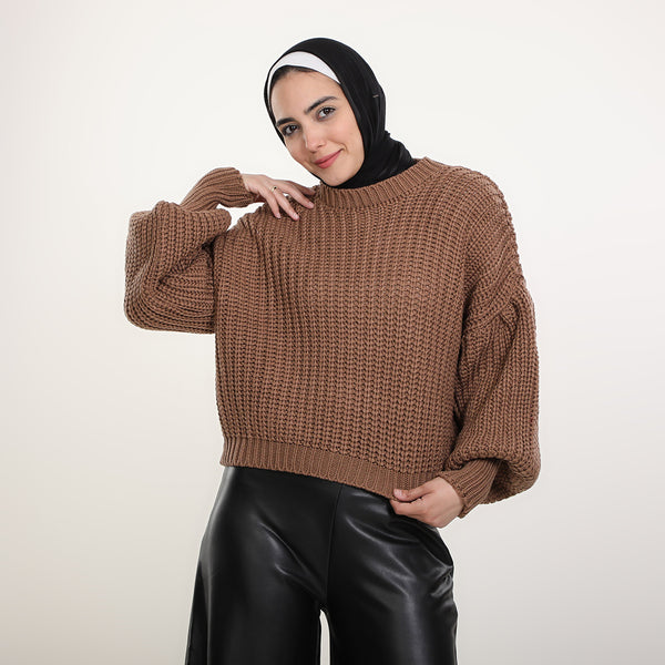 Tricot Cropped Pullover