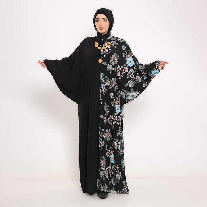 Assymetric Butterfly Sleeve Abaya