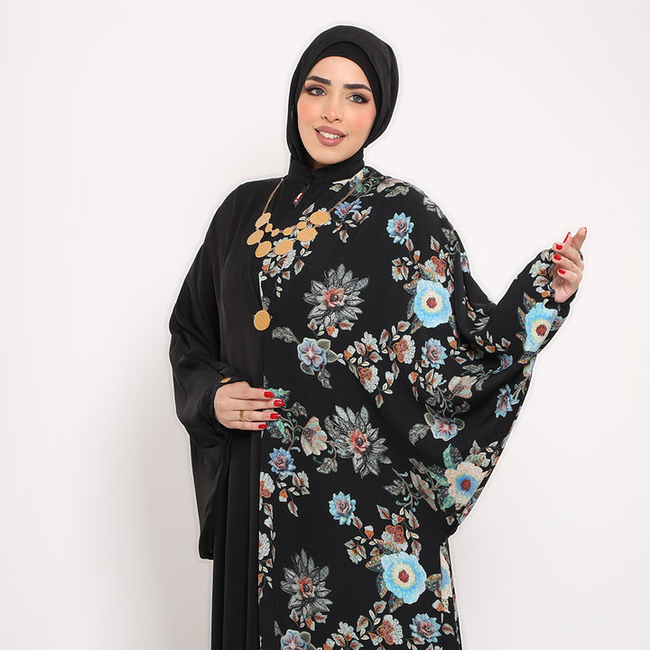 Assymetric Butterfly Sleeve Abaya