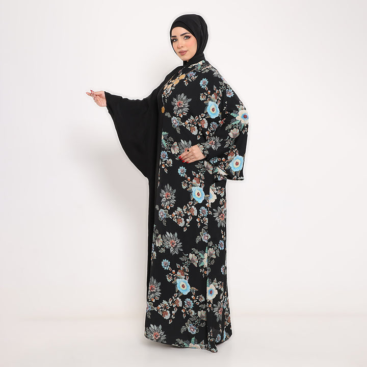 Assymetric Butterfly Sleeve Abaya