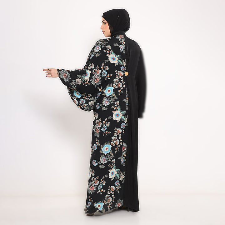 Assymetric Butterfly Sleeve Abaya