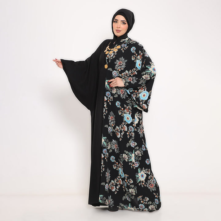 Assymetric Butterfly Sleeve Abaya