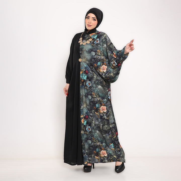 Assymetric Butterfly Sleeve Abaya