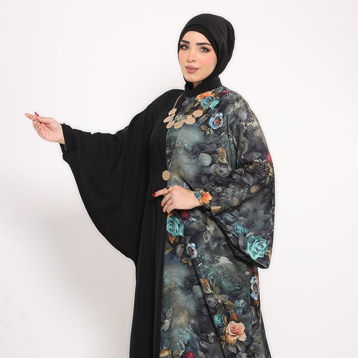 Assymetric Butterfly Sleeve Abaya