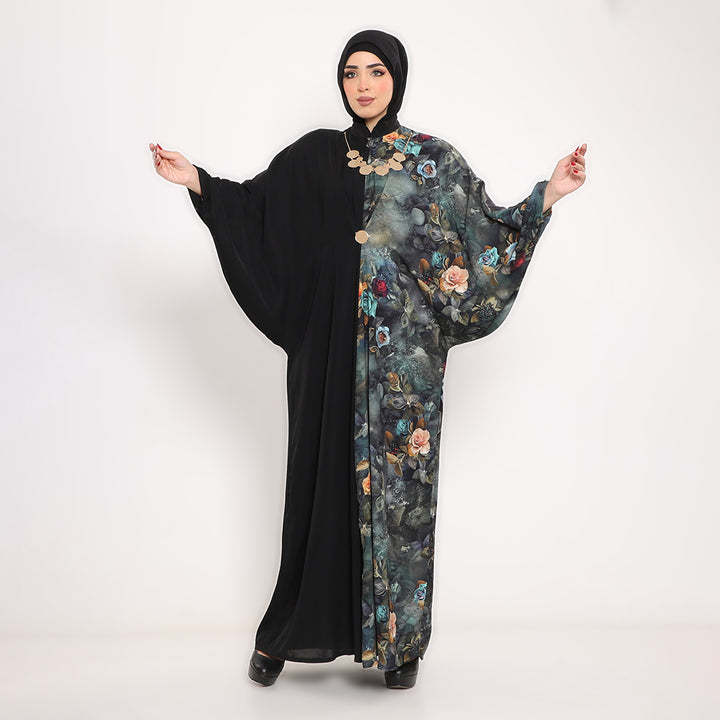 Assymetric Butterfly Sleeve Abaya