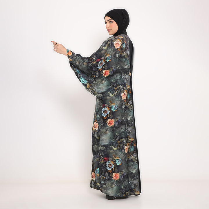 Assymetric Butterfly Sleeve Abaya