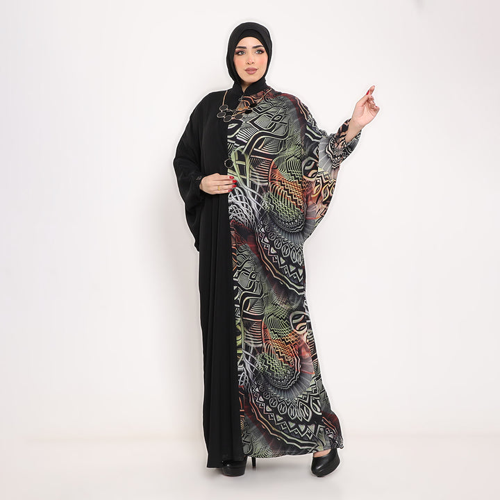 Assymetric Butterfly Sleeve Abaya