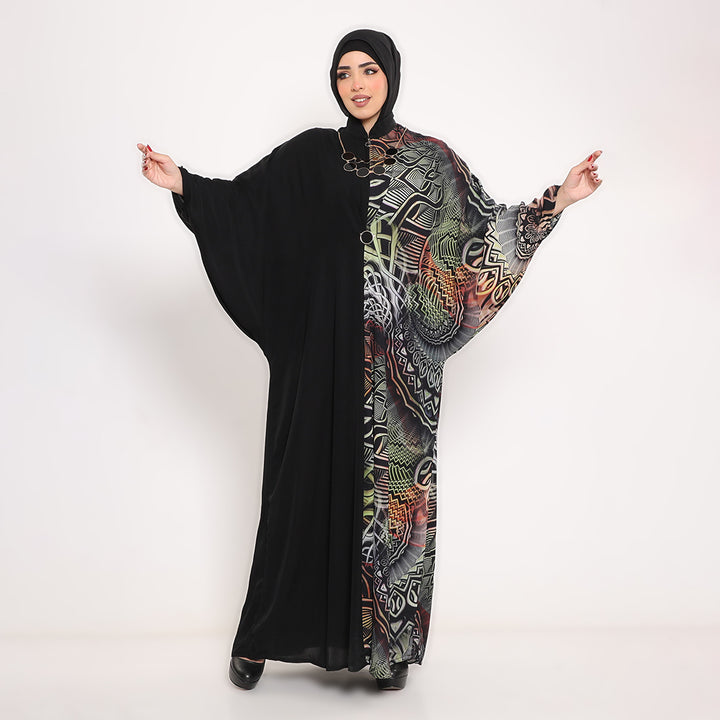 Assymetric Butterfly Sleeve Abaya