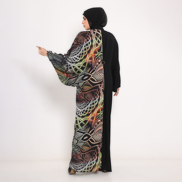 Assymetric Butterfly Sleeve Abaya