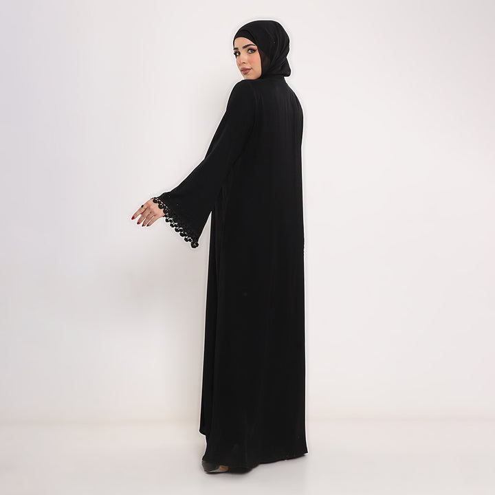 Embroidered V-Neck Abaya