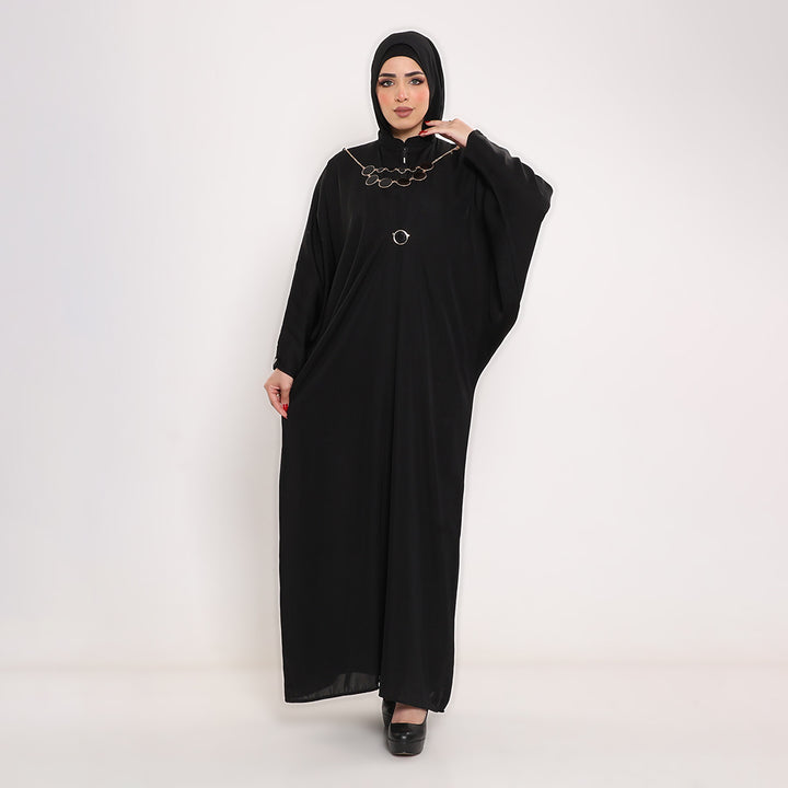 Gathered Butterfly Sleeve Abaya