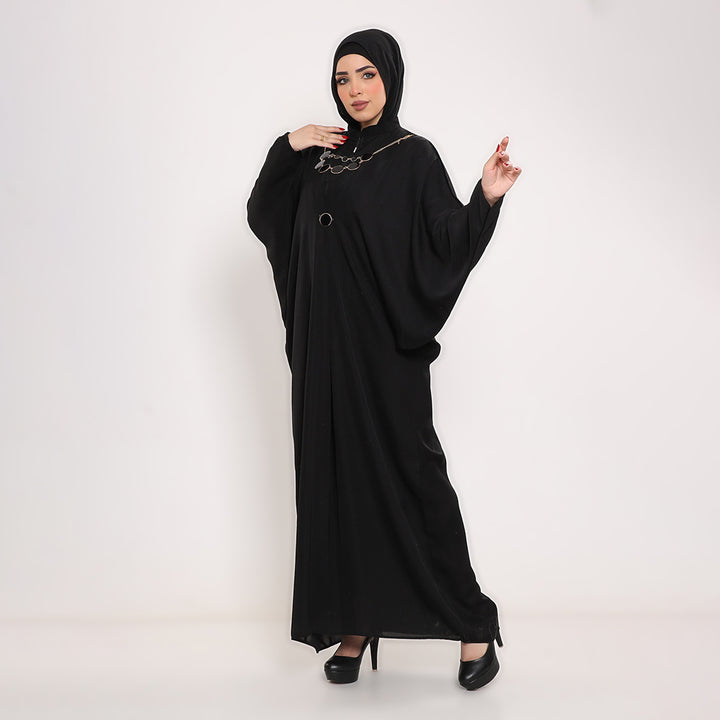 Gathered Butterfly Sleeve Abaya