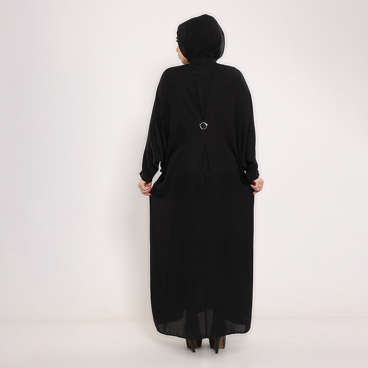 Gathered Butterfly Sleeve Abaya