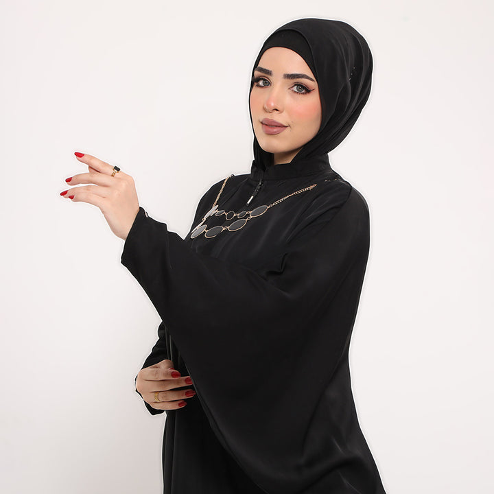 Gathered Butterfly Sleeve Abaya