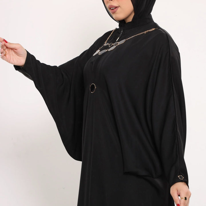 Gathered Butterfly Sleeve Abaya