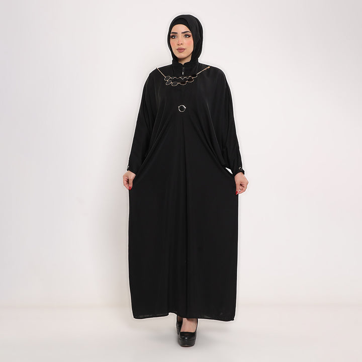 Gathered Butterfly Sleeve Abaya