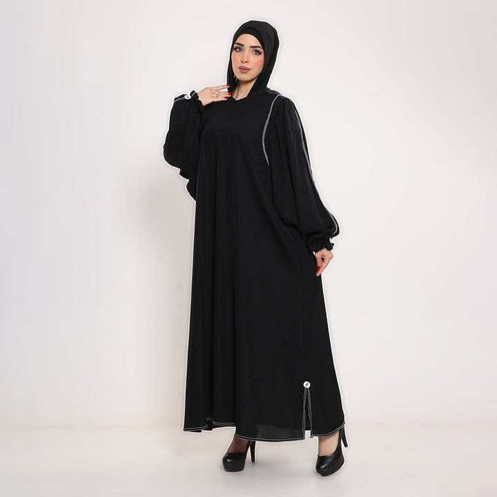 Gathered Butterfly Sleeve Abaya