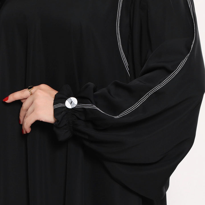 Gathered Butterfly Sleeve Abaya