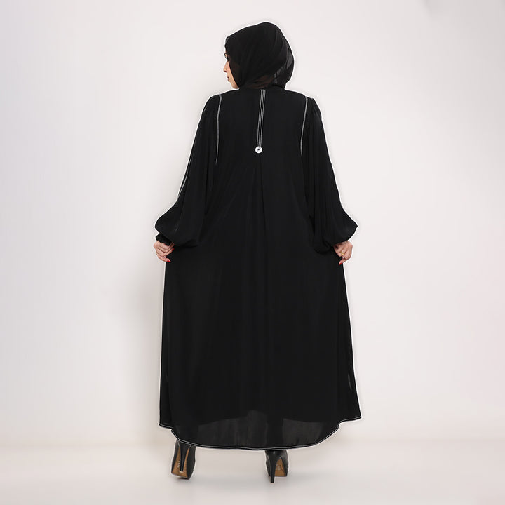 Gathered Butterfly Sleeve Abaya