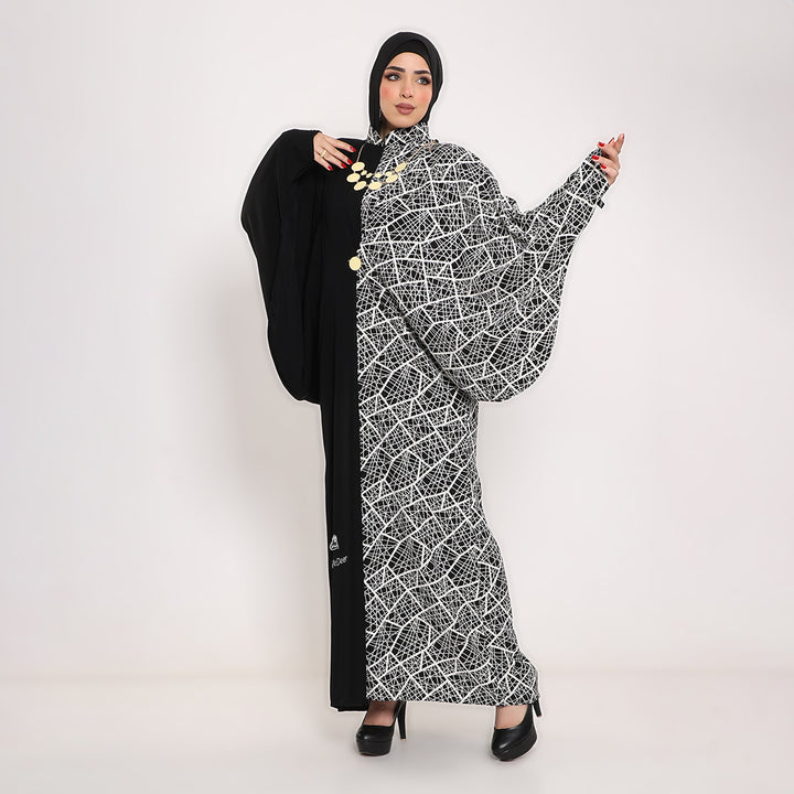 Assymetric Butterfly Sleeve Abaya