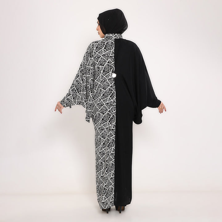 Assymetric Butterfly Sleeve Abaya